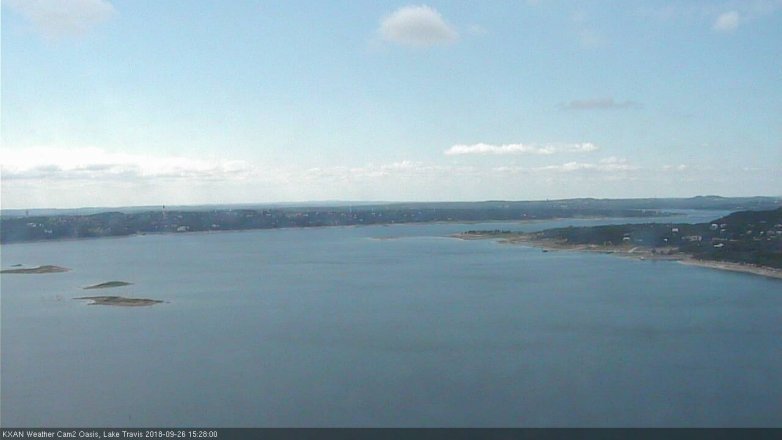 Lake Travis webcam, September 26, 2018 2:30 PM CT