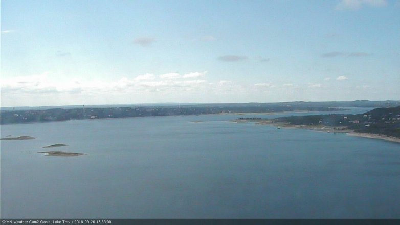 Lake Travis webcam, September 26, 2018 2:35 PM CT