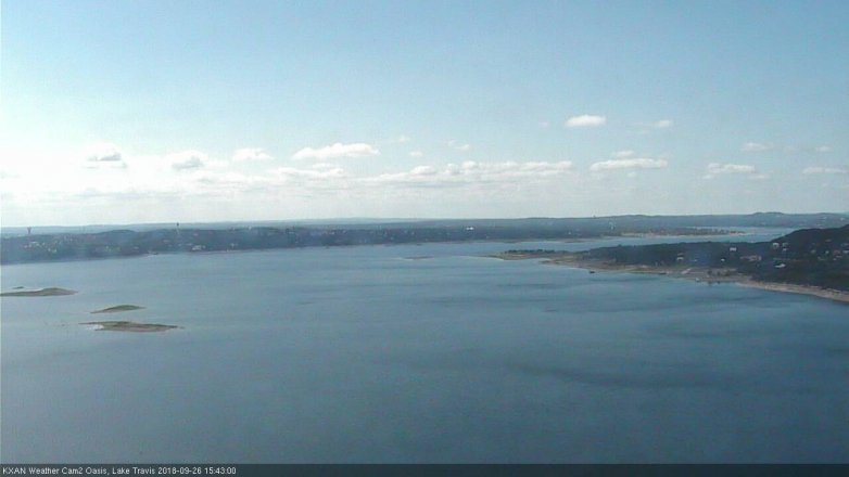 Lake Travis webcam, September 26, 2018 2:45 PM CT