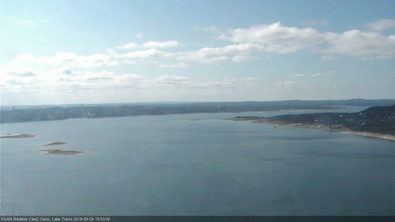 Lake Travis webcam, September 26, 2018 2:55 PM CT