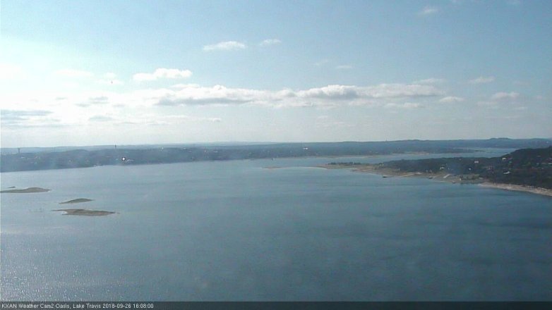 Lake Travis webcam, September 26, 2018 3:10 PM CT