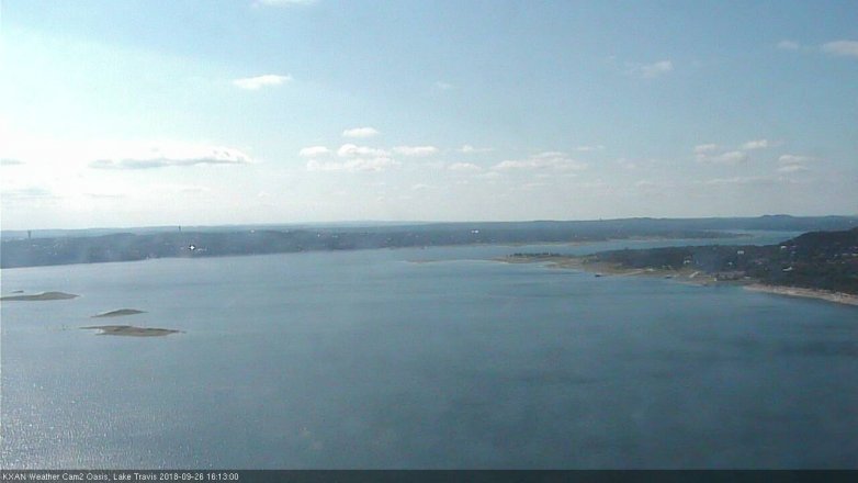 Lake Travis webcam, September 26, 2018 3:15 PM CT