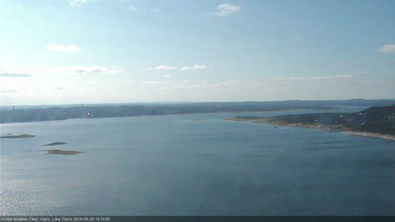 Lake Travis webcam, September 26, 2018 3:20 PM CT
