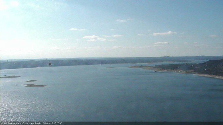 Lake Travis webcam, September 26, 2018 3:25 PM CT