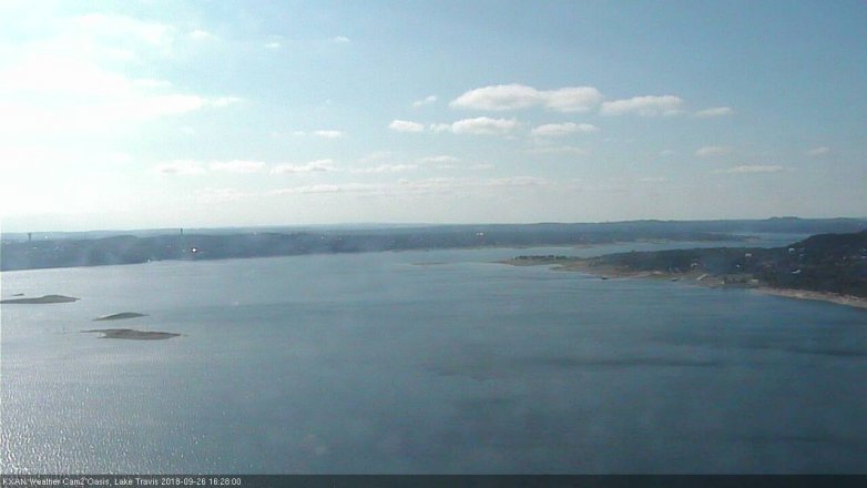 Lake Travis webcam, September 26, 2018 3:30 PM CT