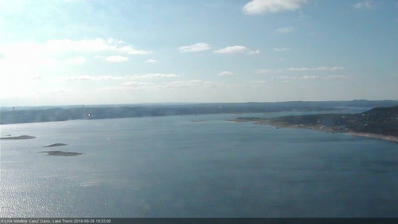Lake Travis webcam, September 26, 2018 3:35 PM CT