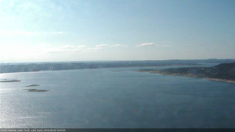 Lake Travis webcam, September 26, 2018 3:45 PM CT
