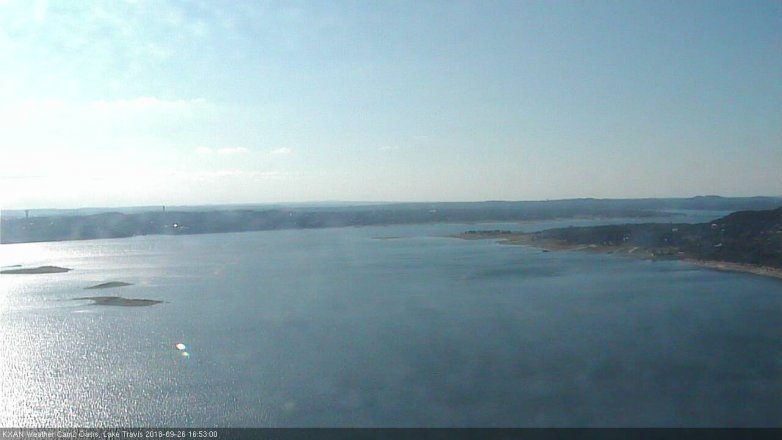 Lake Travis webcam, September 26, 2018 3:55 PM CT