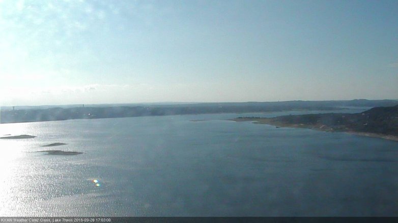 Lake Travis webcam, September 26, 2018 4:05 PM CT
