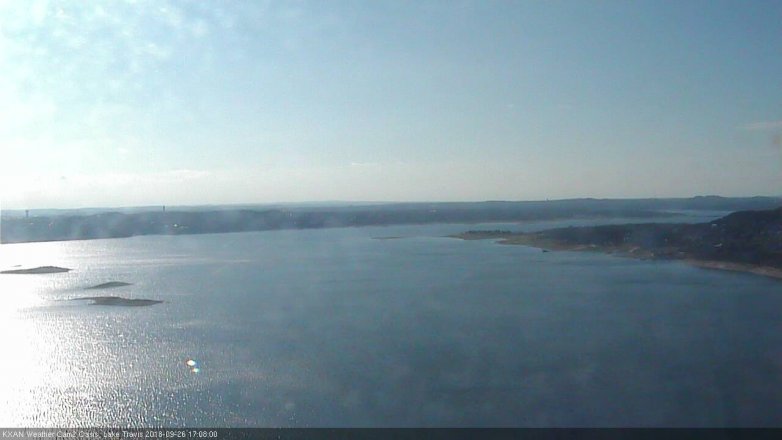 Lake Travis webcam, September 26, 2018 4:10 PM CT