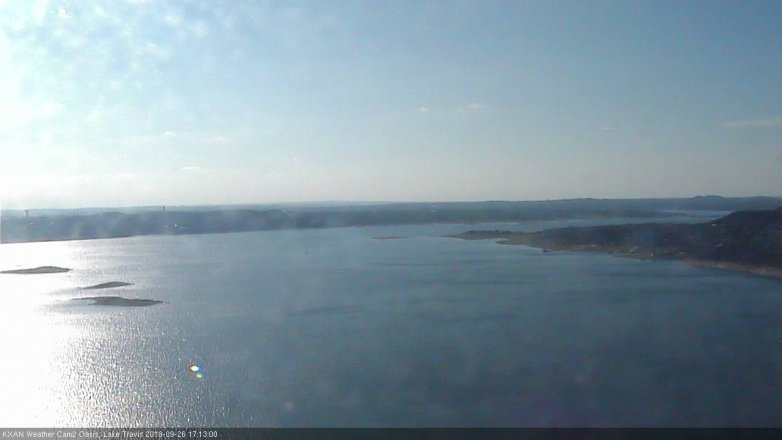 Lake Travis webcam, September 26, 2018 4:15 PM CT