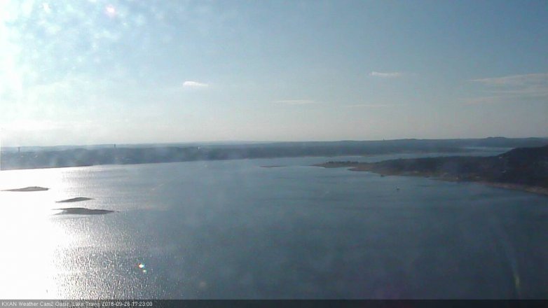 Lake Travis webcam, September 26, 2018 4:25 PM CT