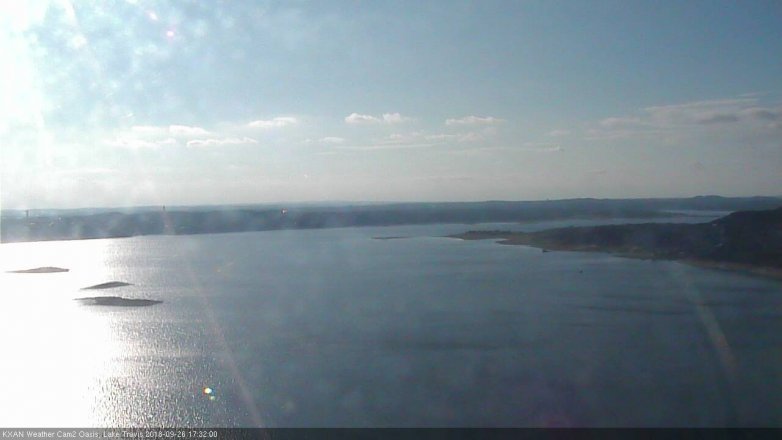 Lake Travis webcam, September 26, 2018 4:35 PM CT