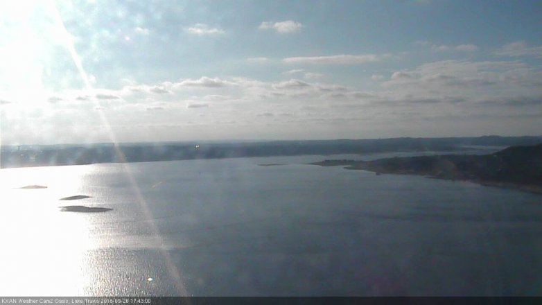 Lake Travis webcam, September 26, 2018 4:45 PM CT