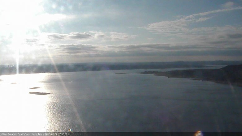 Lake Travis webcam, September 26, 2018 5:00 PM CT