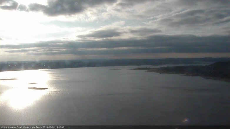 Lake Travis webcam, September 26, 2018 5:10 PM CT