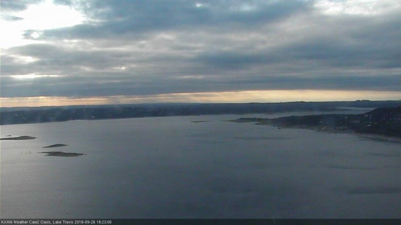 Lake Travis webcam, September 26, 2018 5:25 PM CT