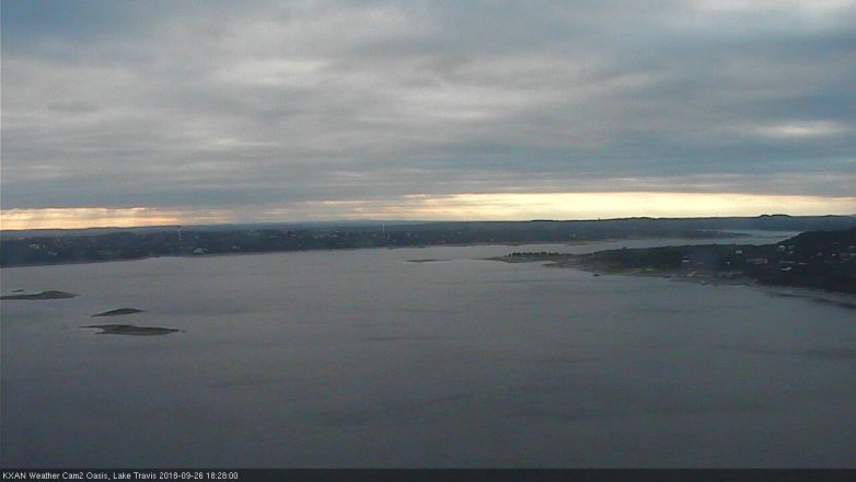 Lake Travis webcam, September 26, 2018 5:30 PM CT