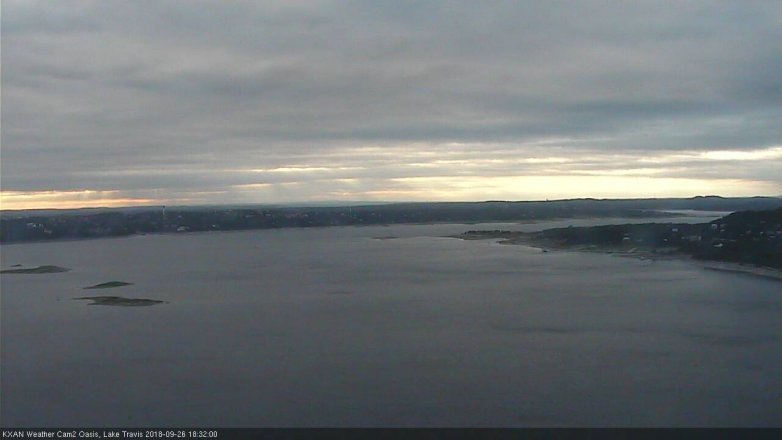 Lake Travis webcam, September 26, 2018 5:35 PM CT