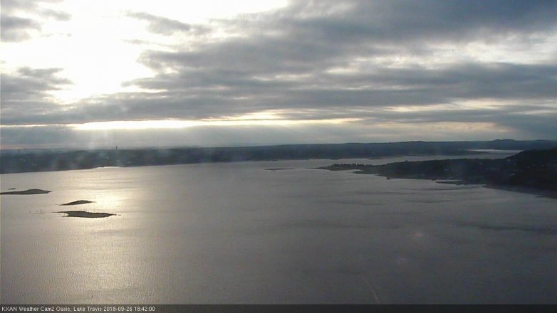Lake Travis webcam, September 26, 2018 5:45 PM CT