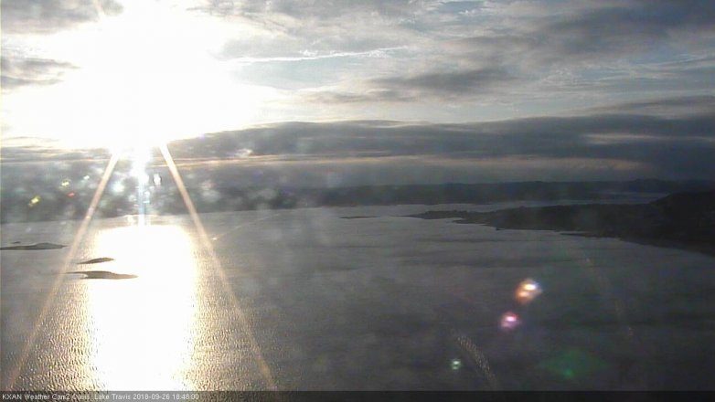 Lake Travis webcam, September 26, 2018 5:50 PM CT