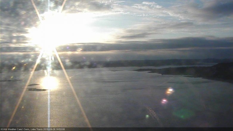 Lake Travis webcam, September 26, 2018 5:55 PM CT