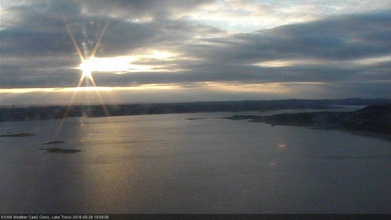 Lake Travis webcam, September 26, 2018 6:00 PM CT