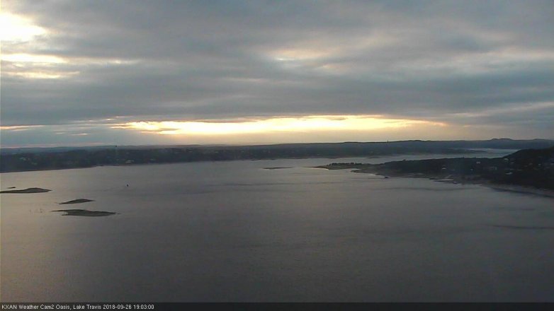 Lake Travis webcam, September 26, 2018 6:05 PM CT