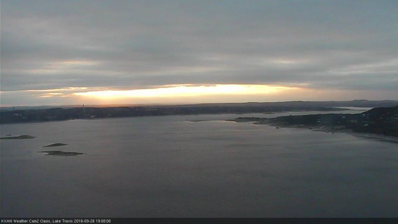 Lake Travis webcam, September 26, 2018 6:10 PM CT