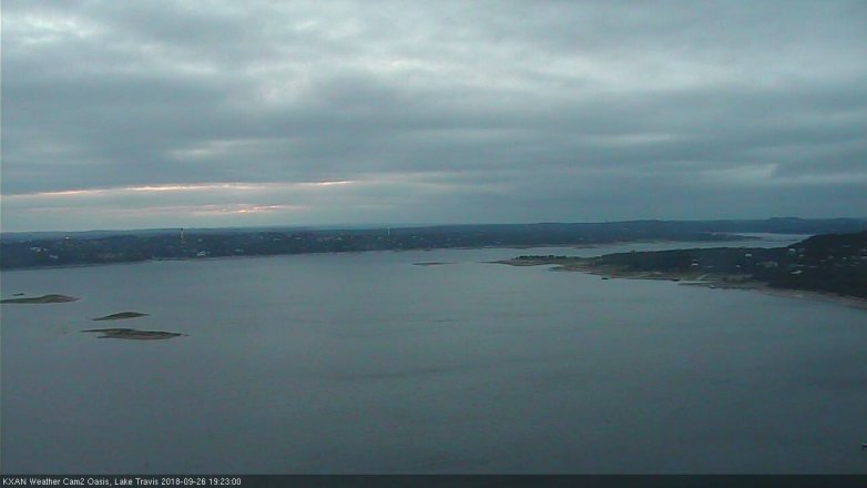 Lake Travis webcam, September 26, 2018 6:25 PM CT