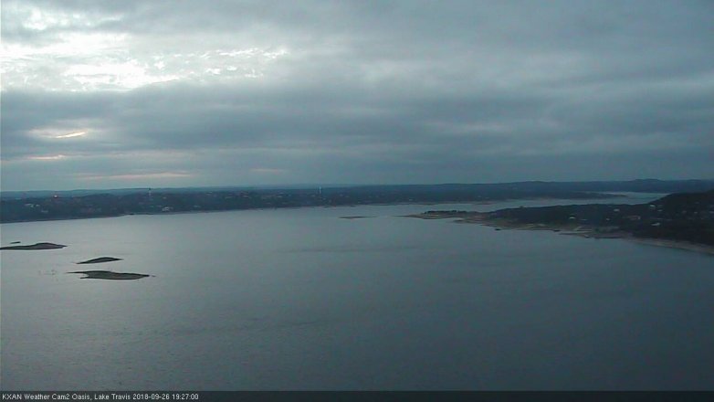 Lake Travis webcam, September 26, 2018 6:30 PM CT