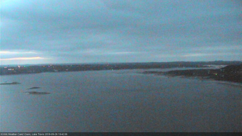 Lake Travis webcam, September 26, 2018 6:45 PM CT