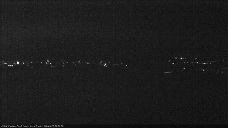 Lake Travis webcam, September 26, 2018 7:30 PM CT