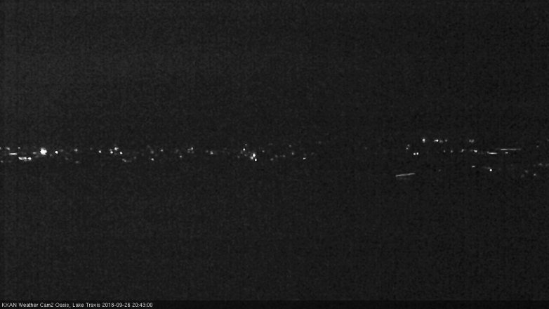Lake Travis webcam, September 26, 2018 7:45 PM CT