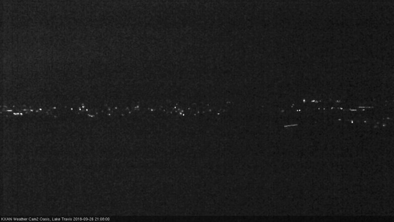 Lake Travis webcam, September 26, 2018 8:10 PM CT