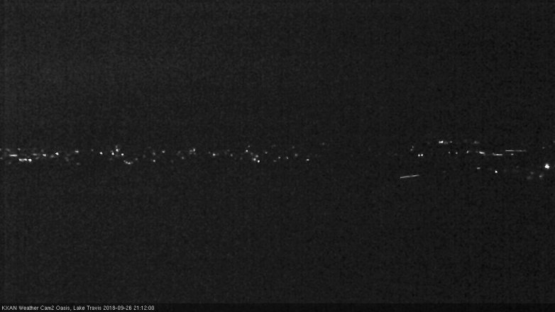 Lake Travis webcam, September 26, 2018 8:15 PM CT