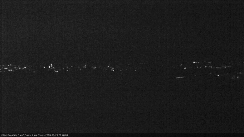 Lake Travis webcam, September 26, 2018 8:50 PM CT