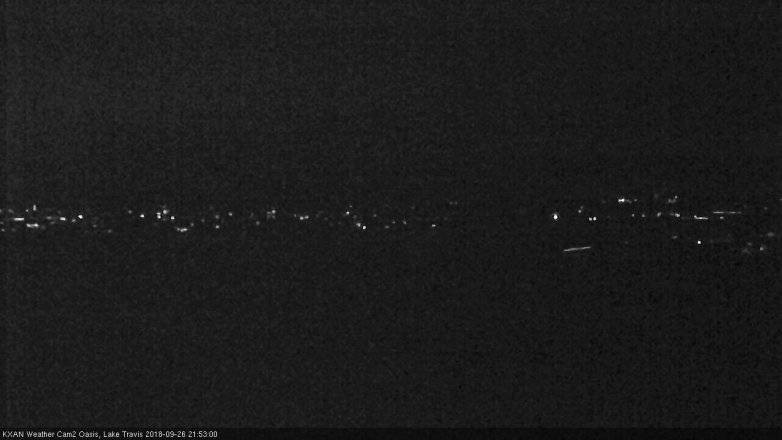 Lake Travis webcam, September 26, 2018 8:55 PM CT