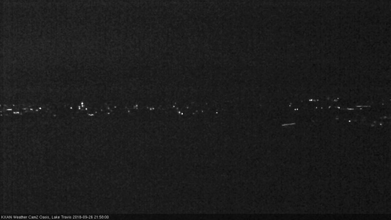 Lake Travis webcam, September 26, 2018 9:00 PM CT