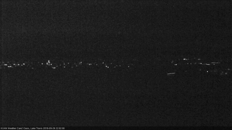 Lake Travis webcam, September 26, 2018 9:05 PM CT