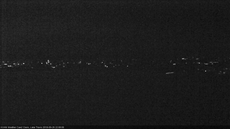 Lake Travis webcam, September 26, 2018 9:10 PM CT