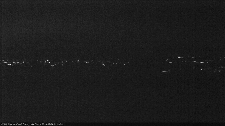 Lake Travis webcam, September 26, 2018 9:15 PM CT