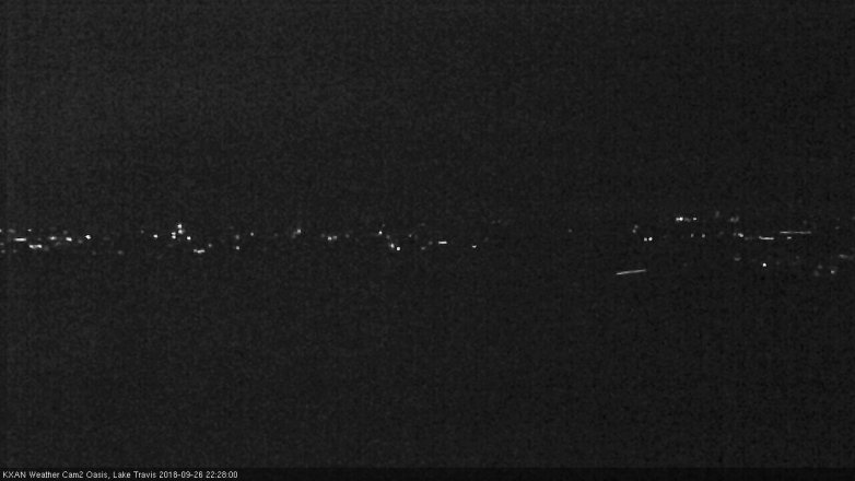 Lake Travis webcam, September 26, 2018 9:30 PM CT