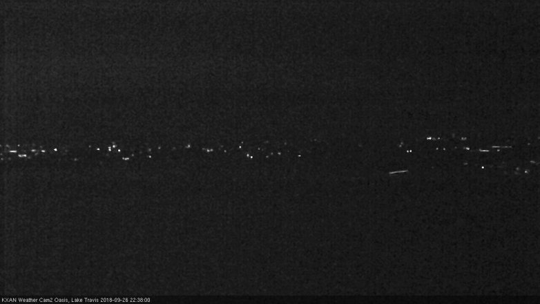 Lake Travis webcam, September 26, 2018 9:40 PM CT
