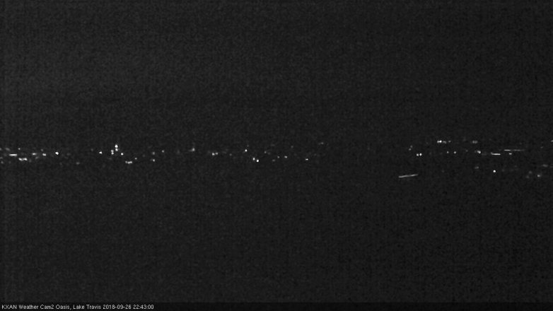 Lake Travis webcam, September 26, 2018 9:45 PM CT