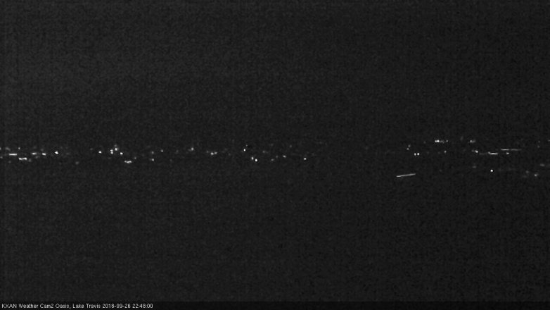 Lake Travis webcam, September 26, 2018 9:50 PM CT