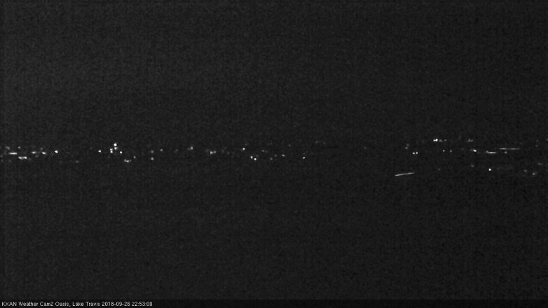 Lake Travis webcam, September 26, 2018 9:55 PM CT