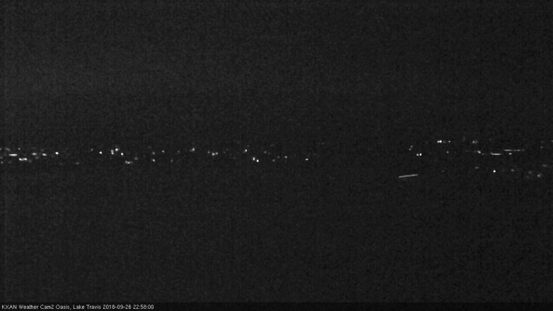 Lake Travis webcam, September 26, 2018 10:00 PM CT
