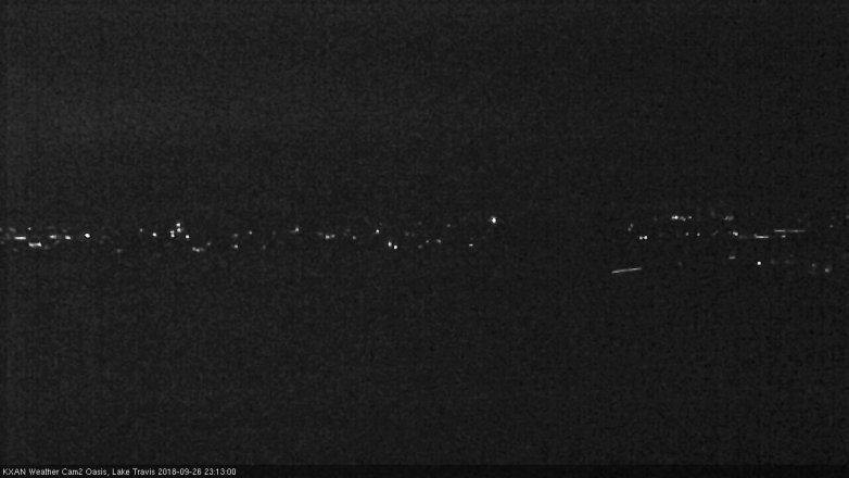 Lake Travis webcam, September 26, 2018 10:15 PM CT