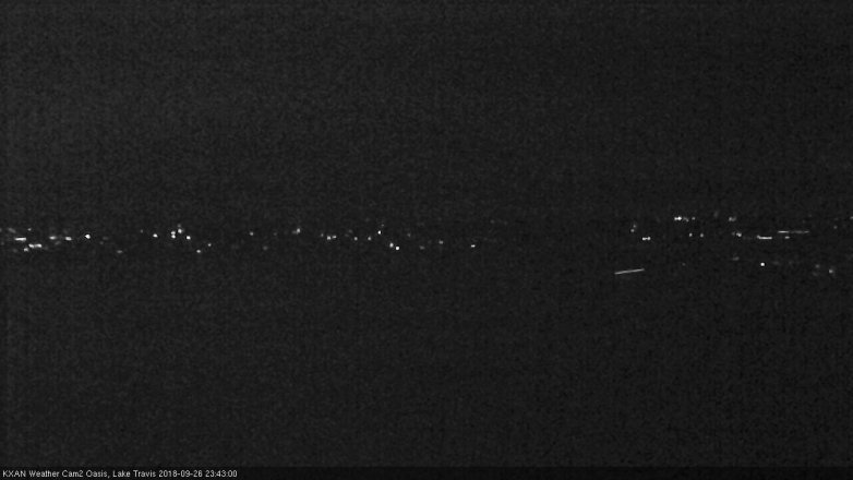 Lake Travis webcam, September 26, 2018 10:45 PM CT